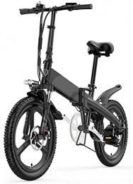 NXMAS Bici Bicicletta elettrica 48 V 8 7Ah / 10 4Ah Batteria nascosta 20 Pieghevole Mountain Mountain Bike per adulti Bike Elettrico 300W Disco motore BRAKE E BIKE PER VIAGGIO PER CICLARIO ESTERNO-Nero_8.7Ah300W