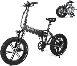 CCLLA Bici Bicicletta elettrica 500W Full Suspension Fat Tire Bicicletta elettrica Pieghevole Ebike con Batteria al Litio da 48V 10.4AH per Adulti (Colore: Nero) (Colore: Nero)