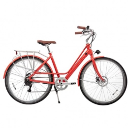 cakeboy Bici elettriches Bicicletta elettrica a 5 livelli di pedalata, 250 W (rosso, C1)