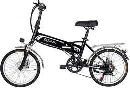 HCMNME Bici Bicicletta Elettrica Bicicletta elettrica da 20 pollici per adulti, Bici elettrica pieghevole / Bici da pendolarica elettrica con batteria da 48 V 10.5 / 12.5Ah, e professionale 7 velocità Gears Batte