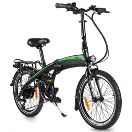 LOKEEVAN Bici Bicicletta elettrica, bicicletta elettrica pieghevole in alluminio da 20"250 W E-bike con batteria rimovibile 36 V 7, 5 Ah per adulti [STOCK EU