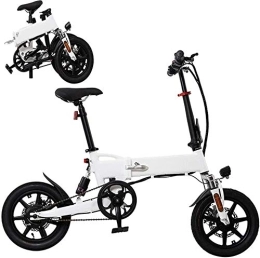 RDJM Bici elettriches Bicicletta elettrica, Biciclette elettriche pieghevoli per adulti, in lega di alluminio Ebikes Bicycles Bicycles, 14 "36V 250W Batteria agli ioni di litio rimovibile Bicicletta Ebike, 3 modalità di la