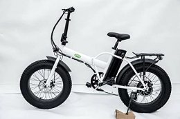 AWS Bici elettriches Bicicletta elettrica da 20 pollici, AWS Pedelec, pieghevole, Fatbike, 360 Wh, colore: bianco