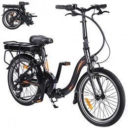 CM67 Bici elettriches Bicicletta elettrica da 20 pollici, City Ebike pieghevole, 250 W, con batteria agli ioni di litio rimovibile da 36V, 10Ah, portata 55km, 7 marce, freni a disco per uomo e donna