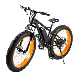 Electric oven Bici Bicicletta elettrica da 26 Pollici in Lega di Alluminio Fat Tire per Bici da Neve elettrica 48V 500W 12Ah Ebike 26 * 4.0 Tire (Colore : Orange 500W)