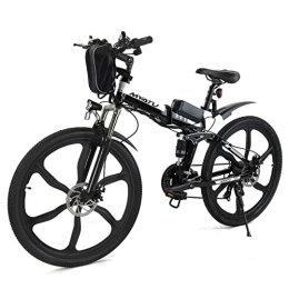 Kara-Tech Bici elettriches Bicicletta elettrica da 26 pollici, pieghevole, 250 W, 8 Ah, batteria a 21 marce, in alluminio