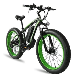 KETELES Bici Bicicletta elettrica Ebike Mountain Bike, 26 pollici Fat Tire Electric Bicycle con batteria 48 V 18 Ah / litio e Shimano 21 Speed (verde)