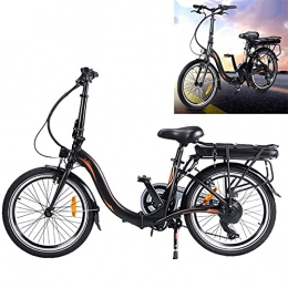 CM67 Bici Bicicletta elettrica Guidare a una velocità massima di 25 km / h Bici elettrica pieghevole Capacità della batteria agli ioni di litio (AH) 10AH Bici uomo Misura pneumatici 20 pollici, nero