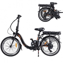 CM67 Bici Bicicletta elettrica Guidare a una velocità massima di 25 km / h Biciclette elettriche Capacità della batteria agli ioni di litio (AH) 10AH Bici uomo Misura pneumatici 20 pollici, nero