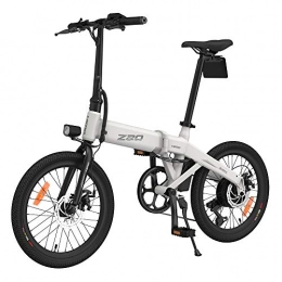 HIMO Bici Bicicletta elettrica HIMO Z20, bici elettrica elettrica pieghevole per adulti, 20 pollici, portata 80KM, motore Shimano a 6 velocità, 250 W CC (bianca)