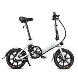 Gowsch Bici elettriches Bicicletta elettrica in lega di alluminio FIIDO D3 Bicicletta elettrica pieghevole EBike 250W Bicicletta elettrica da 14 "con batteria agli ioni di litio da 36 V / 7, 8 Ah per adulti e adolescenti