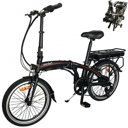 CM67 Bici Bicicletta elettrica Ioni di litio 10AH, LCD, Bici elettrica pieghevole Pieghevole, potenza motore 36 V 250 W Bike Velocità 25 km / h carico 120 kg nero Esplora il bellissimo paesaggio