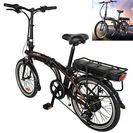 CM67 Bici Bicicletta elettrica Ioni di litio 10AH, LCD, City Bike Pieghevole, potenza motore 36 V 250 W Bike Velocità 25 km / h carico 120 kg nero Esplora il bellissimo paesaggio
