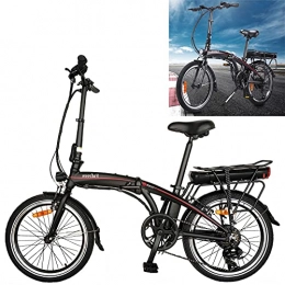 CM67 Bici Bicicletta elettrica Ioni di litio 10AH, LCD, E-Bike Pieghevole, potenza motore 36 V 250 W Bike Velocità 25 km / h carico 120 kg nero Esplora il bellissimo paesaggio