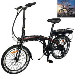 CM67 Bici Bicicletta elettrica Ioni di litio 10AH, LCD, E-Bike Pieghevole, potenza motore 36 V 250 W Mtb elettrica Velocità 25 km / h carico 120 kg nero Esplora il bellissimo paesaggio