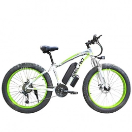 G.Z Bici elettriches Bicicletta elettrica, lega di alluminio mountain bike Yue bicicletta, batteria al litio di grande capacità 48V13A, 350W potente motore, display LCD, il chilometraggio massimo è fino a 90 km, White green