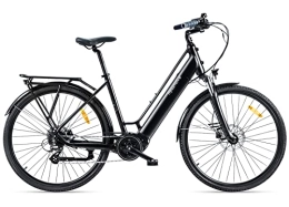 MAGMOVE Bici elettriches Bicicletta Elettrica, MAGMOVE 250W E-Bike, 25km / h, Durata 120 km, 28", Batteria Rimovibile 36V 13Ah, 8 Velocità, Bici Elettriche Pedalata Assistita, Unisex Adultobici, Nera