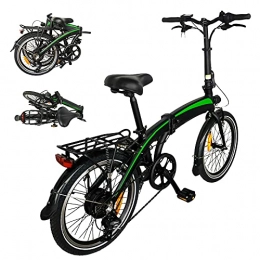 CM67 Bici Bicicletta elettrica pedalata assistita, Con Batteria Rimovibile, 36 V, 7.5 Ah, 250W, E-Bike, 3 modalità di guida, Shimano a 7 velocità，E-Bike, Sedile Regolabile, velocità Massima 25km / h