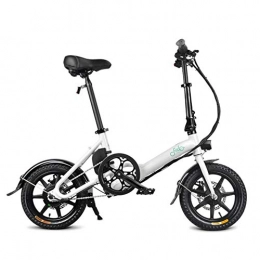 Yunt-11 Bici elettriches Bicicletta elettrica piegante a 14 pollici, EBike leggero / bianco nero / di alluminio con i pedali, bici elettrica per gli adulti