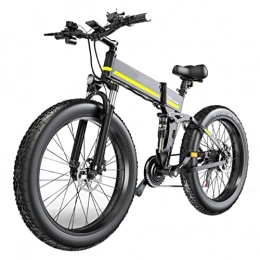 HMEI Bici elettriches bicicletta elettrica pieghevole 1000W pieghevole biciclette elettriche for adulti biciclette elettriche da 26 pollici da 26 pollici pneumatici grassi e-bike 48V 12.8ah batteria al litio 21 velocità eb