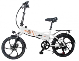 haowahah Bici Bicicletta elettrica pieghevole 20" E-bike completa 48 V 10, 4 Ah 350 W motore brushless (bianco)