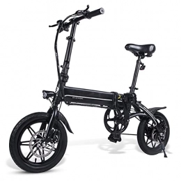 LYUN Bici elettriches Bicicletta elettrica pieghevole 250W Motore da 14 pollici Bici elettriche da 14 pollici for adulti con 36V 7.5Ah Batteria al litio Bicicletta elettrica for bicicletta E-bike scooter ( Colore : Nero )