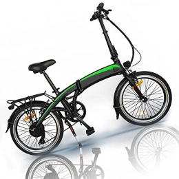 CM67 Bici Bicicletta elettrica Pieghevole Adulto, Con Batteria Rimovibile, 36 V, 7.5 Ah, 250W, E-Bike, 3 modalità di guida, Shimano a 7 velocità，E-Bike, Per adulti, in lega di alluminio, Fino a 25 km / h