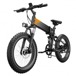 HMEI Bici elettriches bicicletta elettrica pieghevole Bici elettrica pieghevole for adulti 20 mph Bike elettrica 40 0W 48 V 27. Velocità EBS. Freno di spegnimento intelligente Brake 26 * 4 pollici Neve Pneumatico a grasso
