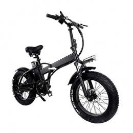 LFDHSF Bici elettriches Bicicletta elettrica pieghevole, Bicicletta compatta pieghevole leggera 7 velocit Beach Cruiser - Ruote da 20 pollici, Ammortizzatore meccanico, Bicicletta unisex a pedalata assistita, 48V / 10AH