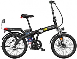 HCMNME Bici Bicicletta Elettrica Pieghevole biciclette elettriche per adulti, 3 modalità di lavoro, velocità massima 25 km / h, batteria agli ioni di litio 48V, carico massimo di litio, carico max 150kg, eco-frie