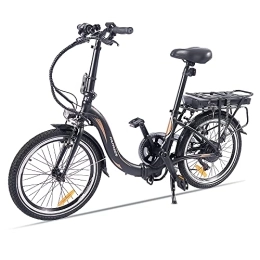 Lanshanchu Bici elettriches Bicicletta elettrica pieghevole con app, 20 pollici, bicicletta elettrica da donna, 250 W, 36 V / 10 Ah, batteria elettrica da uomo, bici elettrica da 25 km / h, Shimano 7 biciclette elettriche pendolari