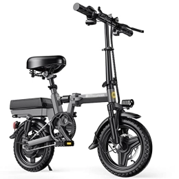 MIJIE Bici elettriches Bicicletta elettrica Pieghevole, con Batteria al Litio, Telaio in Lega di Alluminio e Motore ad Alta velocità - Mini Bici elettrica per Adolescenti Adulti, Shock Multiplo (25A (125km))