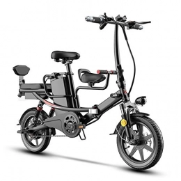 Pc-ltt Bici elettriches Bicicletta Elettrica Pieghevole con Motore da 350W 48V 6Ah Batteria, Ruota 14'', Portatile Bicicletta a Pedalata Assistita, E-Bike per Adulti in Città, 11AH