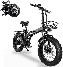 ZJZ Bici elettriches Bicicletta elettrica pieghevole da 20 pollici con bicicletta elettrica da montagna con batteria agli ioni di litio da 48 V mobile da 15 Ah, dotata di attrezzatura elettronica e bicicletta singola stac