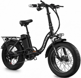 N\F Bici elettriches Bicicletta elettrica pieghevole da 20 pollici, motoslitta con pneumatici larghi 4.0, mountain bike, dotata di batteria al litio Shimano a 7 velocità, 48V18Ah, adatta per adulti