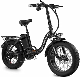 N\F Bici Bicicletta elettrica pieghevole da 20 pollici, Shimano 7 velocità, batteria rimovibile 48V18Ah, motoslitta con pneumatici larghi 4.0, mountain bike, adatta per adulti
