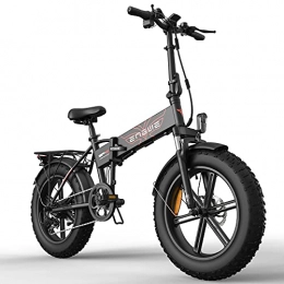 Moye Bici elettriches Bicicletta Elettrica Pieghevole da 750W Pneumatici Grassi per Bici Elettrica con Batteria Staccabile da 48V 12, 8Ah, Mountain Bike Elettrica a 7 velocità, B / Black
