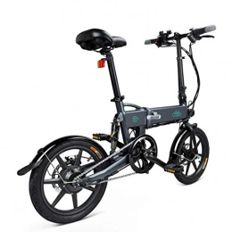 sanguiner Bici elettriches Bicicletta elettrica pieghevole FIIDO D2 Ebike con motore da 250 W, luce anteriore a LED, pneumatici in gomma gonfiabili da 16 pollici, carico utile 120 kg per adulti, Grigio