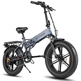 Owl's-Yard Bici Bicicletta elettrica pieghevole impermeabile ENGWE IP2, 3 modalità di guida, bici da neve, cambio Shimano a 7 velocità, adatta per strade innevate, spiagge e strade di montagna 48V 750W (grigio)