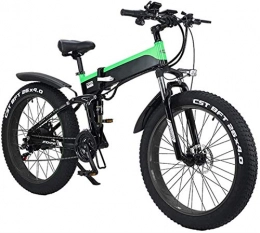 ZJZ Bici elettriches Bicicletta elettrica pieghevole per adulti, bicicletta elettrica da 26 pollici / bicicletta per pendolari con motore da 500 W, cambio a 21 velocità, portatile facile da riporre in roulotte, camper, ba