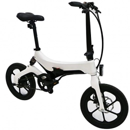 TFCFL Bici Bicicletta elettrica pieghevole per adulti con batteria da 5, 2 Ah, pneumatici da 16 pollici, motore da 250 W, telaio in lega di magnesio, velocità fino a 25 km / h