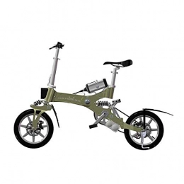 Caogene Bici elettriches Bicicletta elettrica pieghevole Ruota da 14 pollici Telaio in lega di alluminio di grado aeronautico Motore 240W / batteria al litio 36V / pedale booster Adatto per pendolarismo e tempo libero
