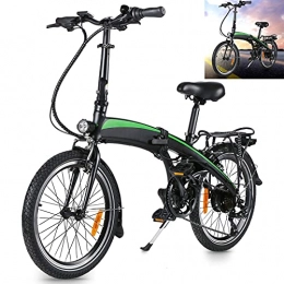 CM67 Bici Bicicletta elettrica Velocità massima di guida 25 km / h Display LCD della batteria agli ioni di litio Bicicletta Elettriche Pieghevole Bike Dimensioni pneumatici 20 pollici Nero