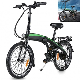 CM67 Bici Bicicletta elettrica Velocità massima di guida 25 km / h Display LCD della batteria agli ioni di litio Bicicletta Elettriche Pieghevole Mtb elettrica Dimensioni pneumatici 20 pollici Nero