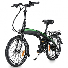CM67 Bici Bicicletta elettrica Velocità massima di guida 25 km / h Display LCD della batteria agli ioni di litio City Bike Pieghevole Bike Esplora il bellissimo paesaggio con. nero