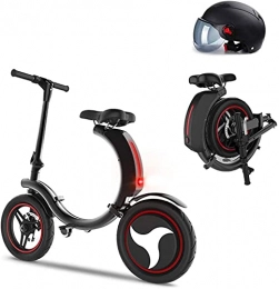 ZJZ Bici elettriches Biciclette elettriche da 14 pollici Bicicletta per adulti in alluminio da 350 W, batteria al litio da 36 V 10, 4 Ah, freni a doppio disco, design della batteria nascosto, impugnatura pieghevole, scoote