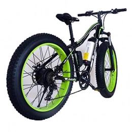 KUSAZ Bici Biciclette elettriche per adulti, bici elettriche in lega di alluminio aeronautiche Biciclette fuoristrada, 26 "36 V 250 W 10, 4 Ah batteria agli ioni di litio rimovibile Mountain Ebike-Verde nero