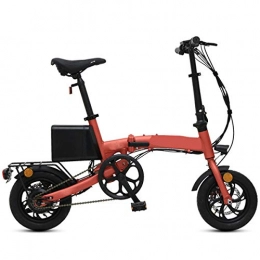 ANLW Bici Biciclette Elettriche Pieghevoli, Bici Elettrica da 20 '' 250W 55-75KM Gamma di Crociera, 0, 1 Metri Cubi Area Occupata per Bici Elettriche Ibride Uomo / Donna, Rosso