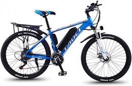 ZJZ Bici elettriches Biciclette elettriche veloci per adulti Biciclette in lega di magnesio Biciclette All Terrain, 350W 13Ah Batteria agli ioni di litio rimovibile Mountain bike per uomo (Colore: Blu, Dimensioni: 30 velo