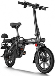 ZJZ Bici Biciclette elettriche veloci per adulti Pedali Batteria rimovibile agli ioni di litio da 48 V Motore mozzo posteriore da 350 W Bici elettrica da 14 pollici Bici elettrica portatile Tre modalità di gui